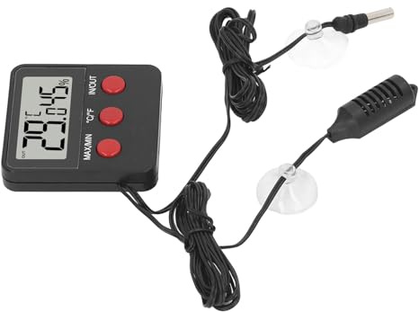 Mini Temperature Humidity Meter 2 Probes Digital Hygrometer for Incubator Reptile Water Tank