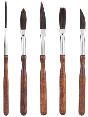 6st Pinstriping-Pensel, Högpresterande pinstriping-Penselset med Detaljliner Rullpensel Svärdpensel Dolkpensel och Randpensel för Fina Linjer och Dekorativ Målning