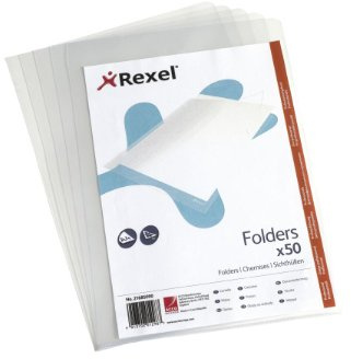 Rexel 21685090 Sichthülle, A4, PP, 150 µ, 50 Stück, farblos