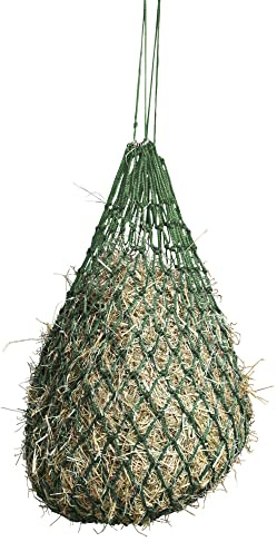 Kerbl Red de heno (5 Unidades), Red de pienso, Color Verde, 5 נ5 cm, poliéster, Caballos, vacunos, ovejas, con Anillas para Colgar