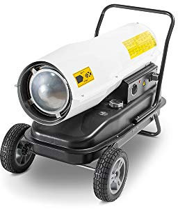 TROTEC Calefactor de gasoil Directo IDE 50 D, Potencia térmica Nominal de 50 kW (44.100 kcal), Termostato, Flujo de aire: 750 m³/h, Ventilador axial, Portátil, Exteriores, Obras, Talleres