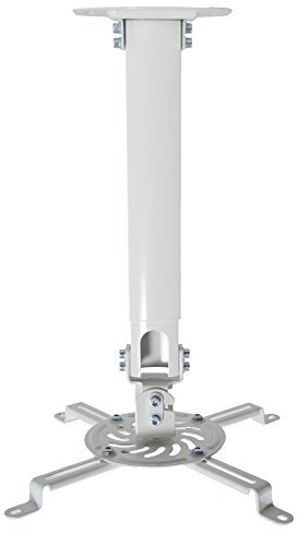 VIVO Universal Extending Ceiling Projector Mount, Height Adjustable Projection, White, MOUNT-VP02W