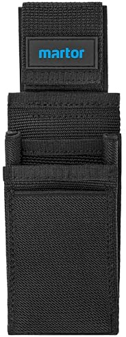 MARTOR belt holster L For cutters, pouch with 5 compartments For safety knife/pen/scissors, with clip & Velcro fastener, nylon, black