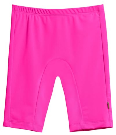 City Threads Girls and Boys Swim Jammers UPF 50+ Made in USA, Kids Swim Shorts for Team Practice and More (Hot Pink, 12)