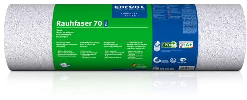 Erfurt Rauhfaser 70 PRO Weiß Rauhfasertapete überstreichbar Strukturtapete 1 Rolle 33,5 x 0.53m