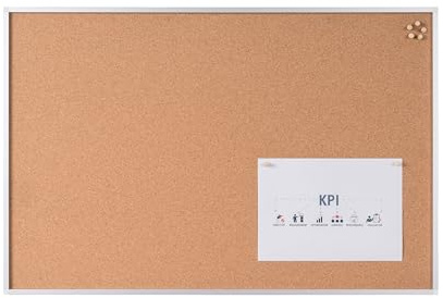 Bi-Office Korktafel New Generation, Mit Aluminiumrahmen, Hochwertige Naturkorkoberfläche, Pinnwand, 120 x 90 cm