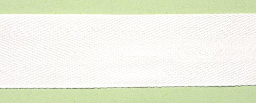 5 m Baumwollband 30 mm weiß 100% Baumwolle