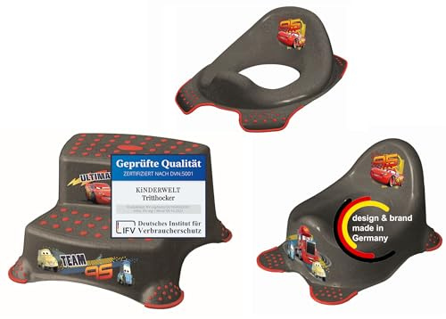 3er Z Set Disney Cars metallic Töpfchen + WC Aufsatz + Hocker zweistufig
