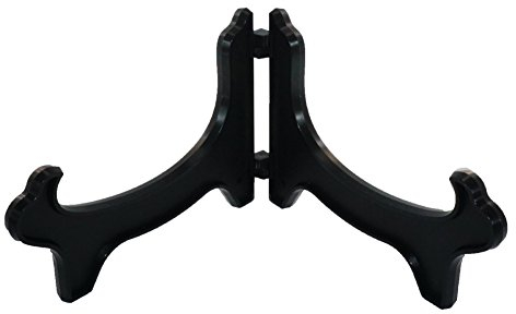 Tincogo Pantalla soporte caballete Bowl está parado para la pantalla grande hondos, bandejas y platos profundos Negro