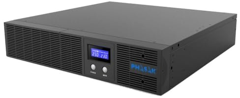 Phasak PH 7521 – Système d'alimentation sans Interruption (2160 VA, 1320 W, LCD, Onde sinusoïdale Pure)