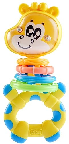 Chicco Trillino Giraffa, con Divertenti Cerchi Colorati, Facile da Afferrare, Gioco per Bambini 3-18 Mesi