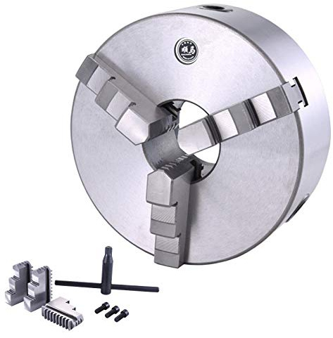 3 Backenfutter 100 Mm Durchmesser, 4Hochpräzises Drehbankfutter, Dreibackenfutter Zwei Backensätzen, Selbst Zentrierendes Spannfutter Mit Präzisions-Kegelrad, Für Drehmaschine, Fräsmaschine