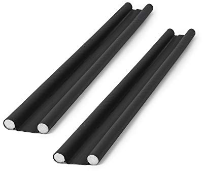 2X Zugluftstopper Tür Türdichtung Türisolierung Türbodendichtung Zugluft Sparpaket Hochwertiger Stoff Microfaser Windstopper- Energie sparen mit Luftzugstopper