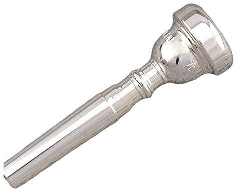 ZLINXI Trompetenmundstück, Messingmundstück, Trompetenmundstück der Serie 351, Musikinstrument 3C 5C 7C (Farbe: Silber, Größe: 7 C)