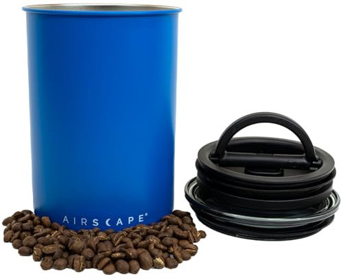 Planetary Design Airscape - Barattolo per caffè in acciaio inox, contenitore per alimenti, coperchio ermetico brevettato dagli Stati Uniti, per estrarre l'aria in eccesso per preservare la freschezza