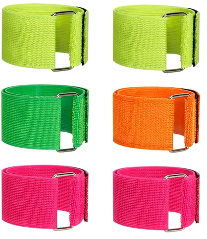 RmKbe 6pcs 3-Legged Race Bands Elastic Tie Colorful Legged Race Bands Three Legged Relay Race Games for Family Kids