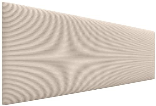 DHOME Kopfteil in unifarbenem Cord, hohe Qualität, modernes gepolstertes Kopfteil, Luxus-Bett, gepolstertes Schlafzimmer (Beige, 160 cm)