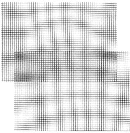 2 griglie metalliche, 30 x 21 cm, rete metallica in acciaio inox, 5 maglie, rete di ventilazione, rete metallica in acciaio inox, protezione per filtri, in metallo duro e resistente al calore