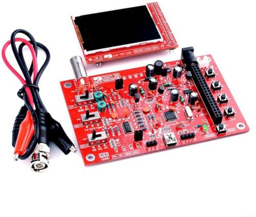 Kit fai da te Oscilloscopio digitale palmare 1 Msps Frequenza di campionamento Display TFT da 2,4 pollici, kit di produzione di oscilloscopio digitale, kit elettronico di formazione didattica (parti