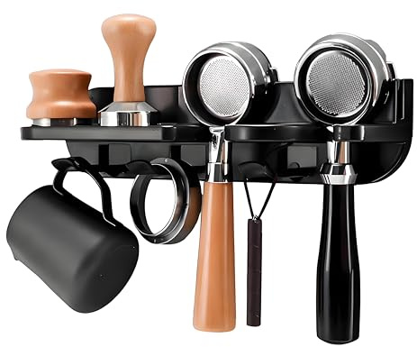 Kaffee Siebträger Wandhalter,Kaffee Siebträgerhalter,Kaffeewerkzeug Aufhänger,Kaffeehaltegriff-Halter,Kaffee Zubehör für Kaffeewerkzeuge Kaffee Tamper Rack für die meisten Griffe mit Händen