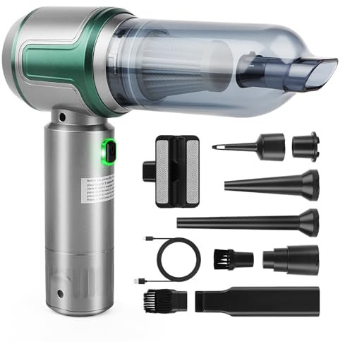 talifoca 16000Pa Aspirabriciole Senza Fili,3 Velocità Aspirapolvere Auto Portatile con Motore Brushless,Mini Aspirapolvere Portatile Senza Fili per Auto Casa Ufficio Peli di Domestici