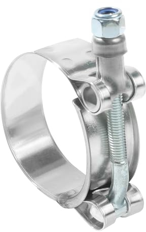 Flaconi Motorrad Auspuff Schellen,Gelenkbolzenschelle Edelstahl,Gelenkbolzenschellen für Sichere Rohrverbindungen,Superklemmen Schwere Auspuffanlage Supra T Bolt für Motorrad (36–39mm)