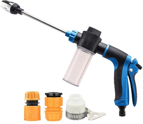 kdkskss Nettoyeur Haute Pression - Lavage Haute Pression Portable,Accessoires de Nettoyage Multifonction Rotatifs pour Véhicule Terrasse Clôtures Mur Voiture Allée Bateau Espaces Extérieurs