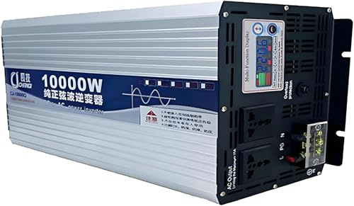 LMYYDES Inverter a Onda sinusoidale Pura da 5000 W, 110 V, 220 V, 12 V, 24 V, 48 V, 60 V, convertitore Solare per Auto, Fuori Rete, Montaggio a Parete, con Display LCD 10000W-24Vto110V
