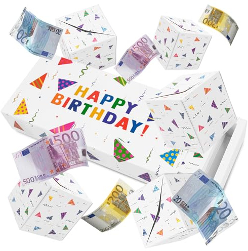 Cumpleaños Sorpresa Explosión Caja de Regalo para Dinero, Divertido Caja Explosiva Regalo de Dinero Pop-up Cajas Sorpresa Cumpleaños para Todas Las Edades