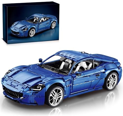 Technik Auto für Masarati GranTurismo 110, 1:8 Groß Auto-Modellbausatz, 5480 Teile Klemmbausteine Rennauto MOC Set, Automodell Sammlerstück Geschenk für Autofans, Mit Originalverpackung