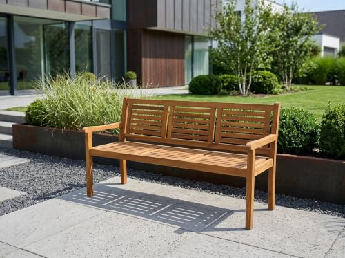 3-Sitzer Gartenbank aus Akazienholz, Braun, 153 x 90 x 57 cm