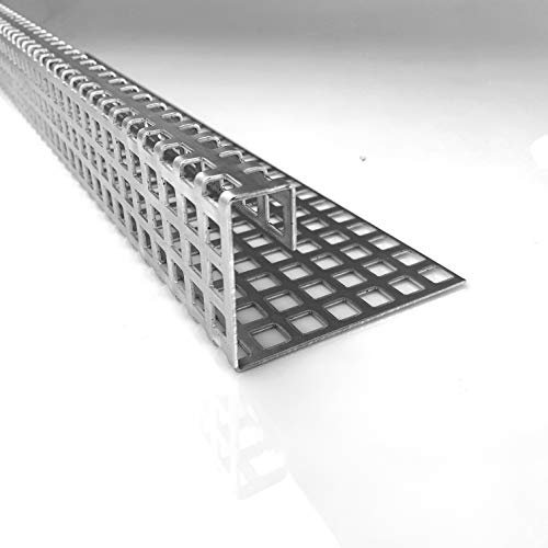 Aluminium 1,5mm dick Kiesfang Winkel Lochblech QG10-15 Kiesfangleiste, Größe nach Maß (1000mm, Schenkel A: 15mm / B: 50mm / C: 70mm /D: 90mm)