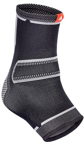 adidas Ankle Support Sleeve for Training, Competitions, and Recovery Support - Ergonomic Design with Structured Reinforcement and Breathable Material - For All Fitness Levels - Black, Large