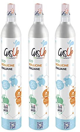 Pack de 3 Cilindros de CO2, 60 lt. GasUp. Compatible con todas las marcas (GasUp, Philips, Sodastream, entre otras)