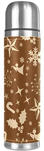 Thermoskanne mit Hirsch-Motiv, vakuumisolierte Wasserflasche, kompakt, Edelstahl, Kaffee-/Reisebecher, 500 ml