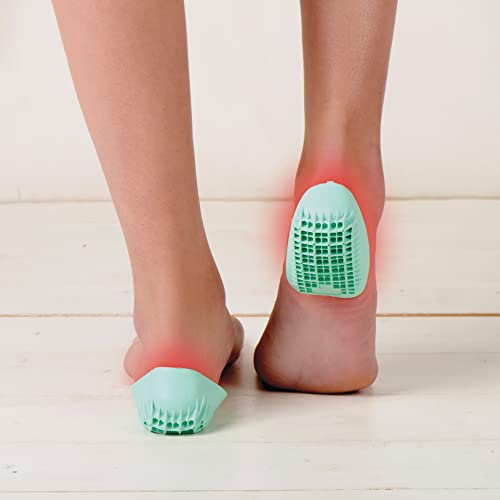 Tuli's Sport gel häldyna – termoplastiska inlägg med flerskiktsdesign för bättre stötdämpning – hälsporre, plantar fasciit, hälsena, skenben – S, 15 x 9 x 0,1 cm
