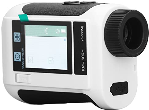 656 Yards -Entfernungsmesser mit Neigung, Entfernungsmesser mit 6,5-facher Vergrößerung, Entfernungsmesser mit LCD-Touchscreen, USB Wiederaufladbar (Weiss)