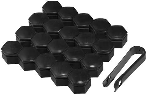 uxcell 20 Pcs Wheel Lug Nut Covers for Land Rover Range Rover Sport 2006-2013 for Buick Regal 2015-2017 Truck Lug Nut Cap Covers 22mm Black Anti Scratch