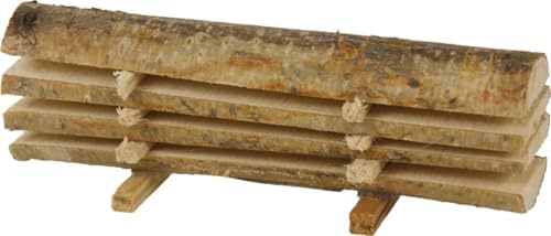 FADEDA Tronco de árbol cortado, grande/altura: 12 cm/pintado a mano/detallado belén figuras - decoración de mesa de Navidad cuna accesorios