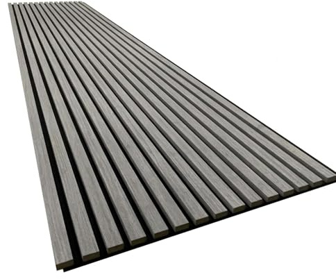 Endorphin Akustikpaneele 2x Eiche grau Echtholzfurnier mit Filz | Wandpaneele, Holzpaneele, Wandverkleidung, Schallschutz, 266x61x2,1cm, Kleben oder Schrauben
