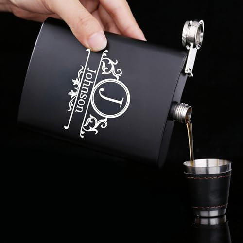 gawysbm Cadeau de garçon d'honneur pour mariage, Fiole Alcool Personnalisée pour Homme, Flasque pour Liqueur pour Homme, Flasque Classique de 236,8 g avec Bouchon « Never Lose »