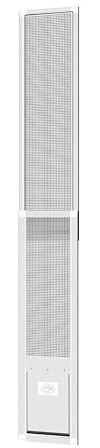 Hakuna Pets V2 Patio Pet Door Screen Insert Panel for Sliding Doors, Fits Door Track Min Ht 59.05 to Max Ht 84.25,UV Resistant Mesh, Locking Magnetic Dog Door, Easy Install and Removal,Medium,White
