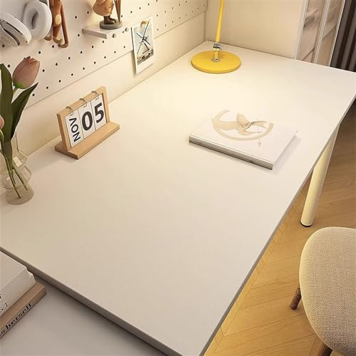SK Studio Schreibtischunterlage, Leder Rutchfeste Mauspad, Multifunktionales Office Laptop Schreibunterlage, Tisch-Schutz Unterlage für Büro/Home-Office Weiß, 60x140cm