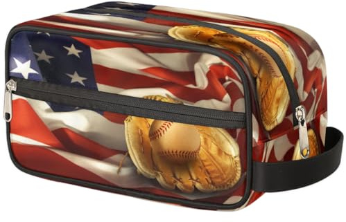 Trousse de maquillage de voyage pour femmes, hommes, enfants, filles, garçons, gants de baseball, trousse de toilette, trousse de toilette, trousse de toilette, trousse de douche, couleur, Taille