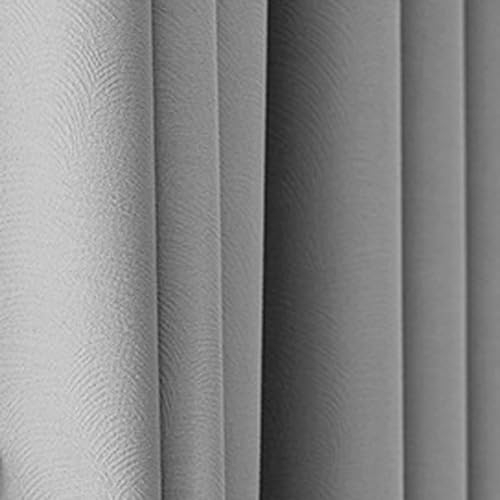 Whoiy Wohnzimmer Vorhänge Grau Einfarbig mit Ösen 183 cm Lang, Verdunkelung Gardienen Curtains Polyester Fenstervorhang für Schlafzimmer, H 183 x B 132 cm