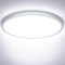 NIBSHOOM Plafonnier LED, 24W Luminaire Plafonnier Étanche IP44 Blanc Froid 6500K 2400LM, Lampe LED Chambre, Plafonnier Rond de 30cm Pour Chambre à Coucher Salle De Bain Salon Cuisine Bureau