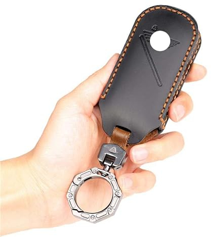 OPBVXQ Autoschlüssel Hülle für BMW mini Countryman Cooper one Clubman, Klappschlüssel Etui Gehäuse Fernbedienung Schutzhülle Auto Schlüssel Hybrid Schlüsselhülle Damen Männer,A Black