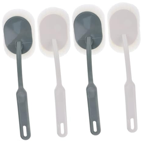 Healeved 4piezas Cepillo de Limpieza para Baño y Inodoro Mango Unidades Incluye Estropajo de Baño y Cepillo de Lavabo Limpieza Efectiva
