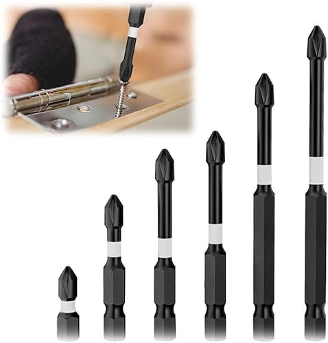 Jeu D'Embouts De Tournevis Cruciformes En Acier S2, Jeu D'Embouts De Tournevis MagnéTiques, Embouts De Tournevis à Chocs à Queue Hexagonale De 1/4 Pouce, Accessoires Pour Outils éLectriques (A)