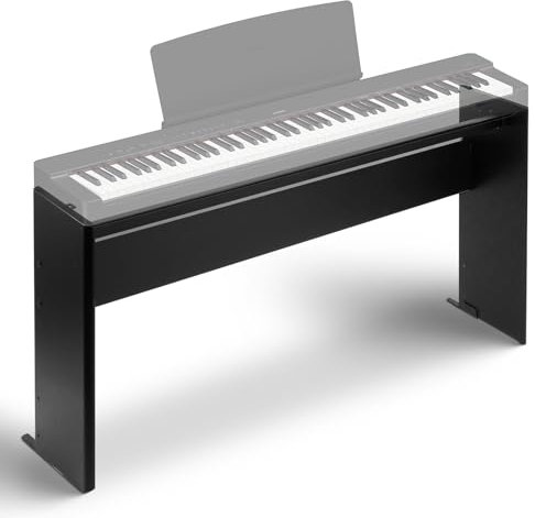 STRICH Holz Keyboardständer SKT-L200 – Massiver Möbelständer für Yamaha P225B / P143 / P145 / P223 E-Piano mit 88 Tasten – Farbe: Klassisches Schwarz